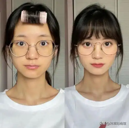 因为上眼睛会被眼镜遮挡,给脸部的留白比较多,纵向画法能很好地修饰