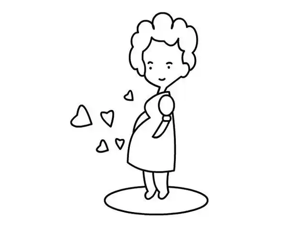 大肚子孕妇简笔画图片孕妇的妈妈简笔画大肚子怀孕妈妈简笔画怎么画
