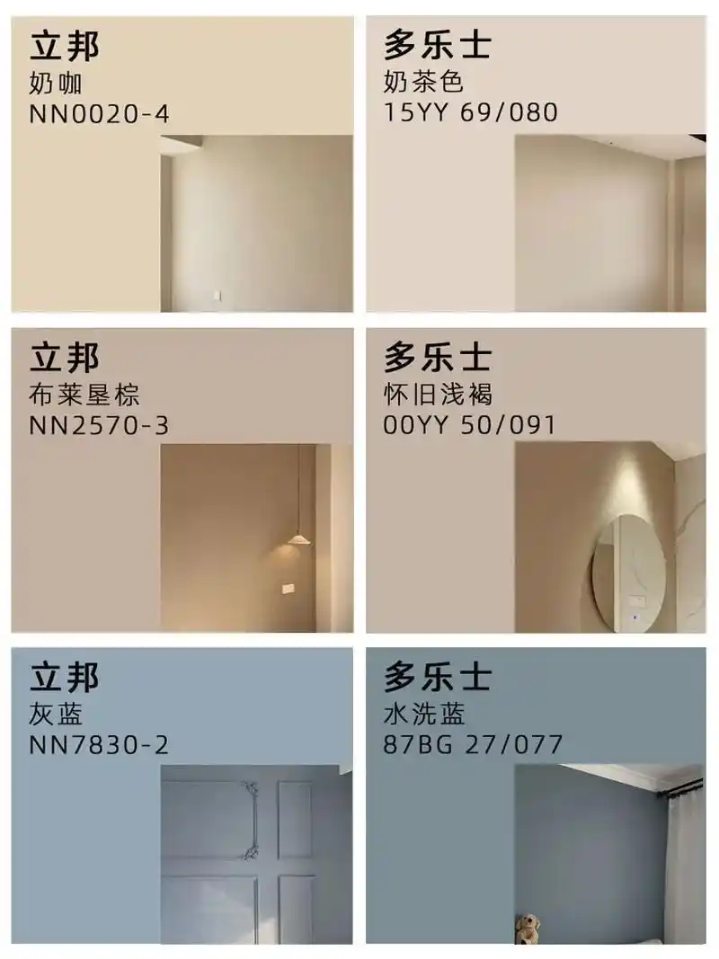 立邦多乐士乳胶漆实拍图色号合集73无滤镜 装修到刷墙漆的时候