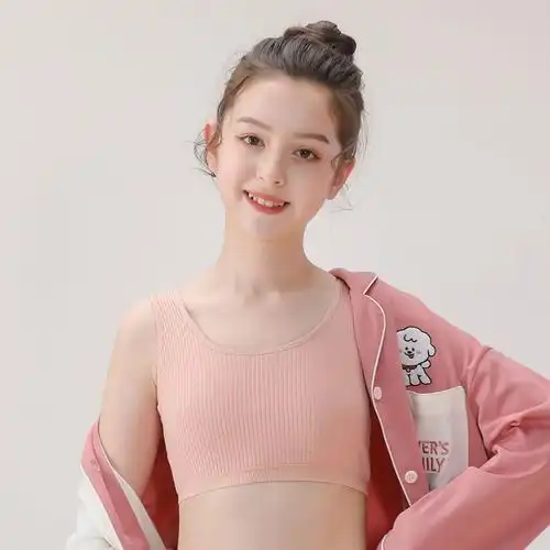 女生内衣小背心女学生韩版贴身发育期抹胸少女初中大童-岁