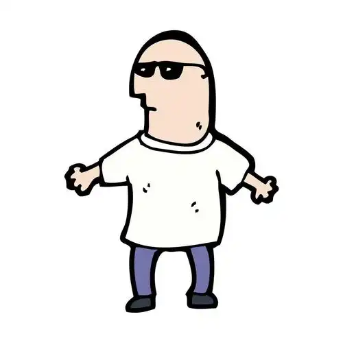 戴着墨镜的光头男人