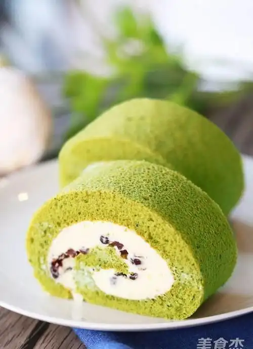抹茶蜜豆蛋糕卷的做法