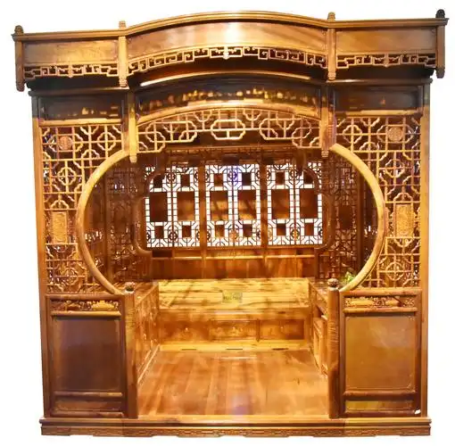 金丝楠千工拔步床_广东新会古典家具城有限公司