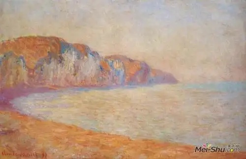 《普尔维尔悬崖》克劳德·莫奈(claude monet)高清作品欣赏