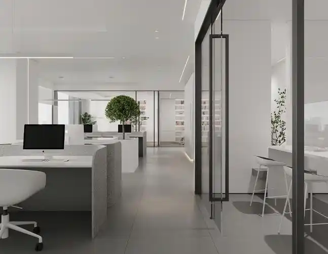 上海办公室装修设计极简风办公室装修效果图
