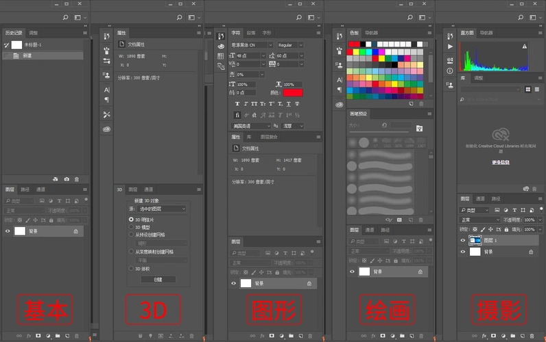 入门初级day02ps界面介绍界面布局