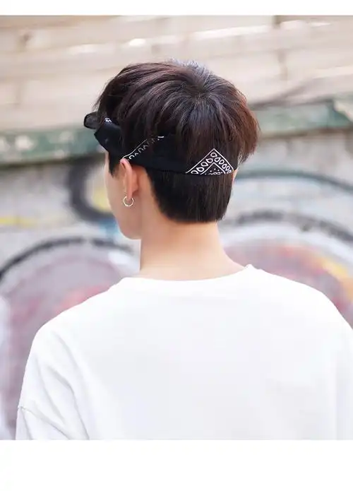 洗脸发带男洗脸专用可爱ins简约学生街头潮人压发 网红头巾护头带