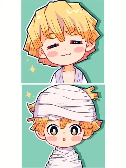 我妻善逸手绘头像q版