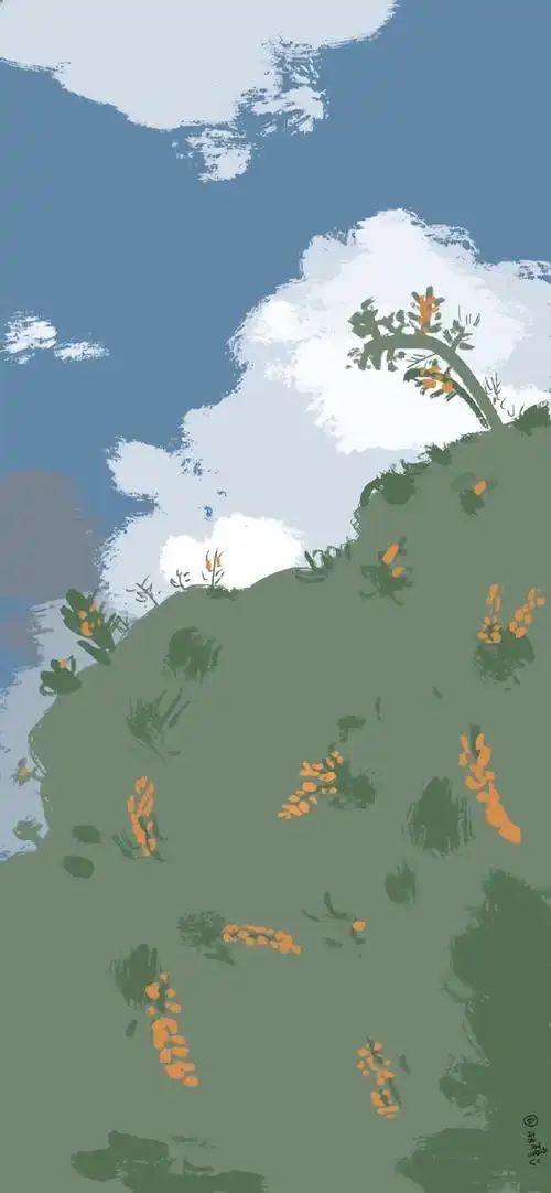 手绘可爱简约手机壁纸聊天背景图