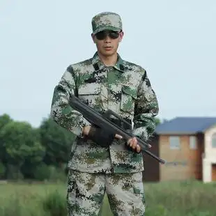 正品陆军长袖丛林迷彩作训服女士军装套装耐磨迷彩服工作服男春季