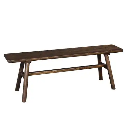 「第二工匠」美国白蜡木胡桃色实木长条凳餐桌长凳家用换鞋长板凳