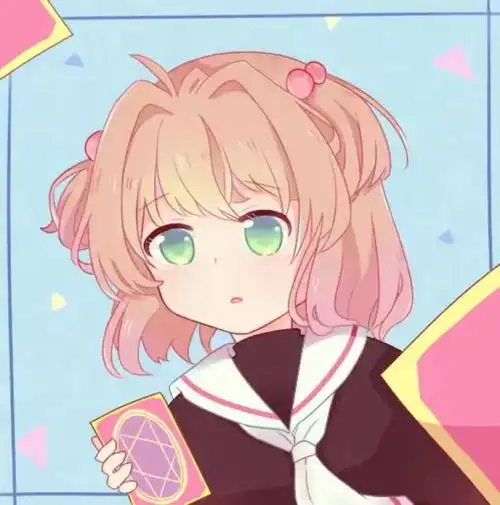萌系/可爱/中长发/绿眼/库洛牌/水手服/女头/头像/q版/森系/少女/y