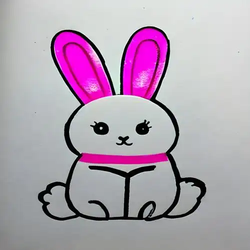 的喜爱,我今天就来教教大家如何画一只可爱的小兔子简笔画吧第一步