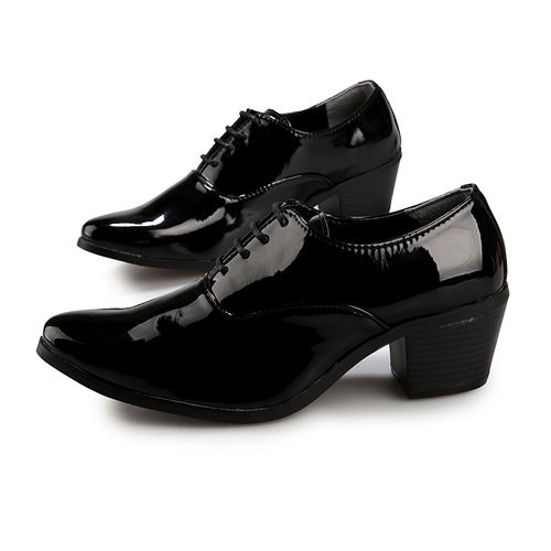 皮鞋男英伦风增高男士皮鞋尖头高跟鞋男款夜店男鞋子韩版潮流皮鞋