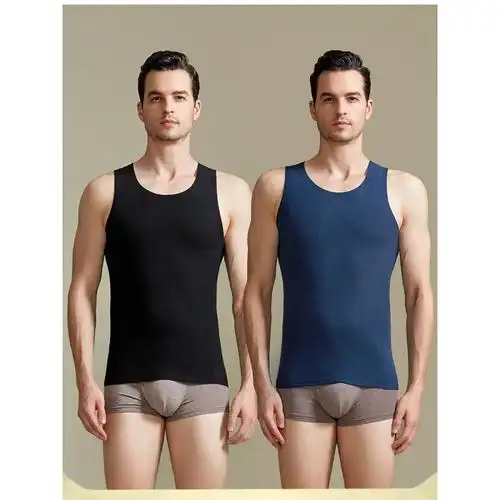 恒源祥无痕发热保暖背心男士内衣紧身打底衫上衣薄绒款秋冬季线衣