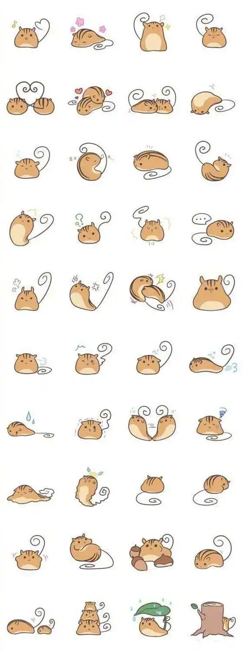 萌翻你的手帐简笔画,27张日记可爱小插图简笔画