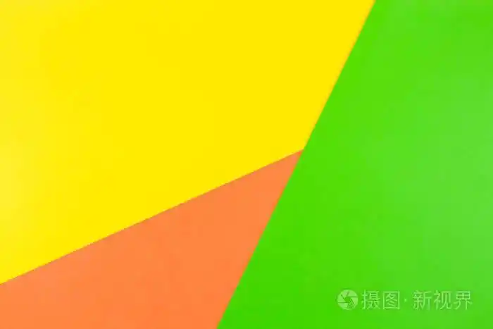 黄, 绿, 橙颜色纸张背景