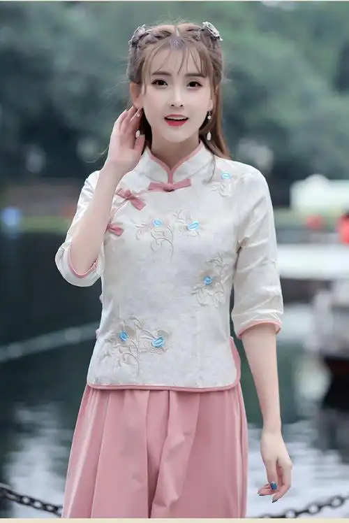 古装汉服女夏季改良版连衣裙仙气古风汉服女学生古装超仙民族风格女装