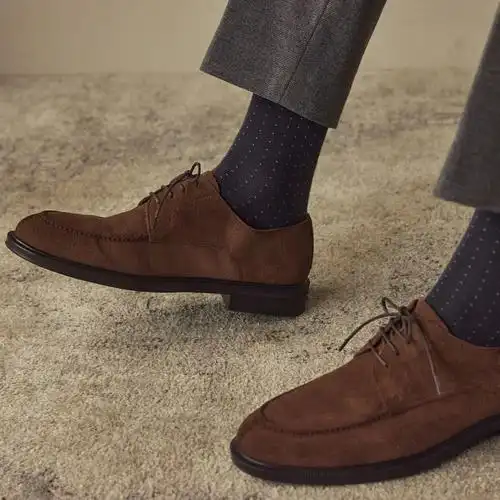 好看的男士正装乐福鞋搭配好看正装袜