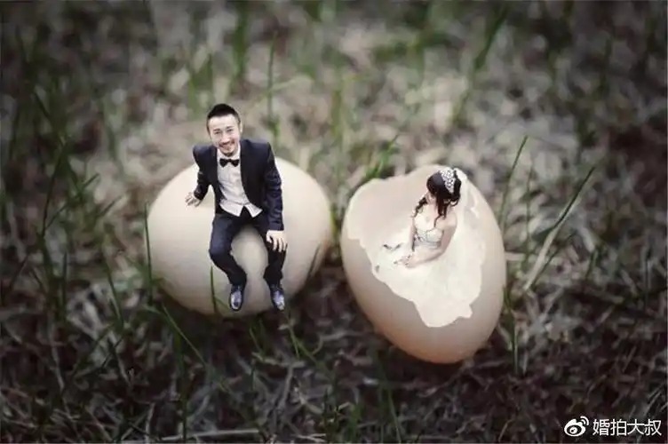 有见过下面这些比较搞笑,也比较另类一点和小创意的婚纱照么和这样的