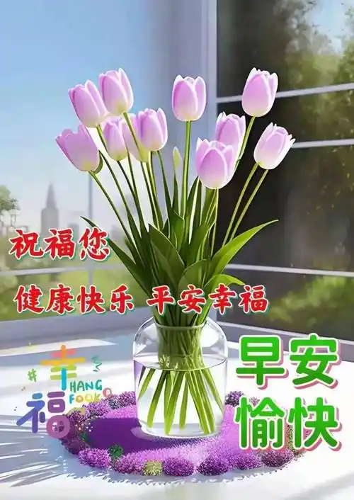 最新版早上好温馨祝福唯美问候图片新的一天平安喜乐万事如意