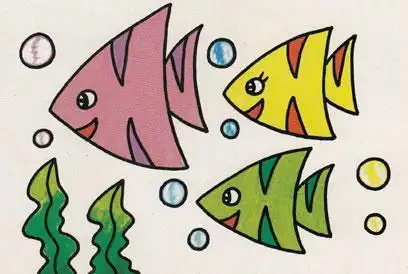 鱼简笔画儿童画 鱼简笔画儿童画少儿美术绘画