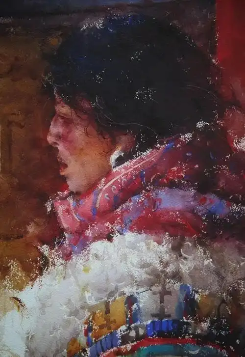 黄华兆大笔触光感水彩画