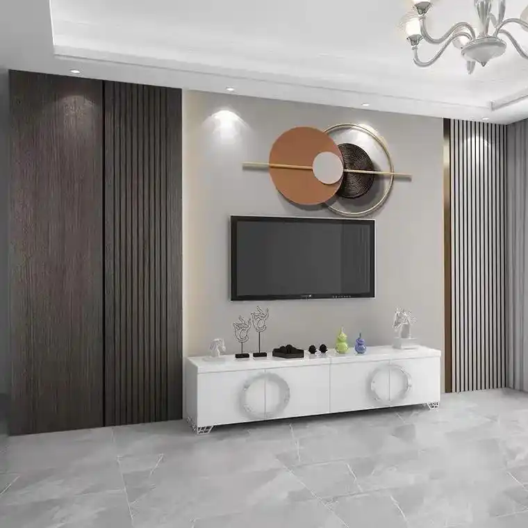 电视机背景墙壁纸墙布2021新款客厅轻奢