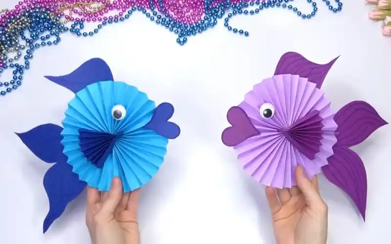 折纸 金鱼 简单亲子手工制作教程 幼儿园小学生手工作业