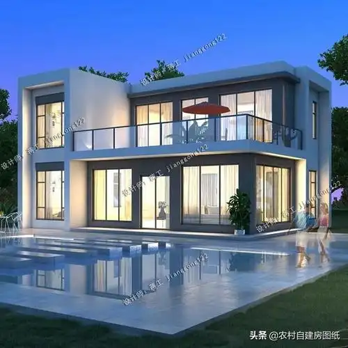 二层楼房设计图, 二层楼房设计图 新款(3款现代风格二层别墅) | 旭顺