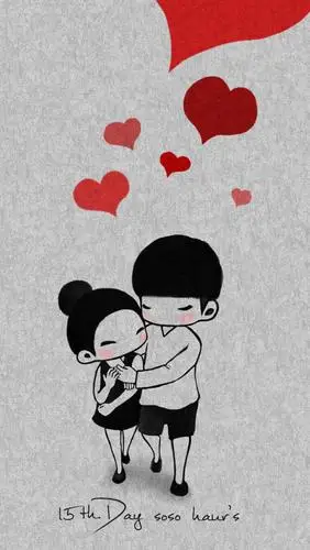 清新 欧美 日韩 手机 平铺 插画 森系 女生 原创 闺蜜 姐妹 简约 锁屏