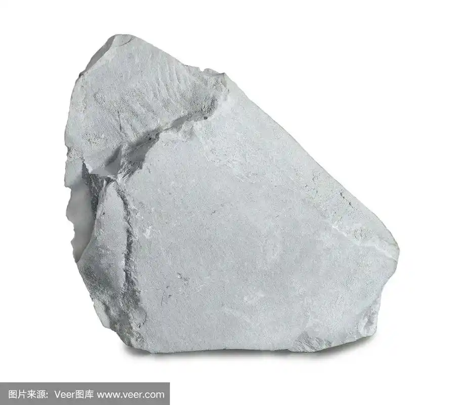 矿物泥灰岩(泥灰岩)孤立在白色上
