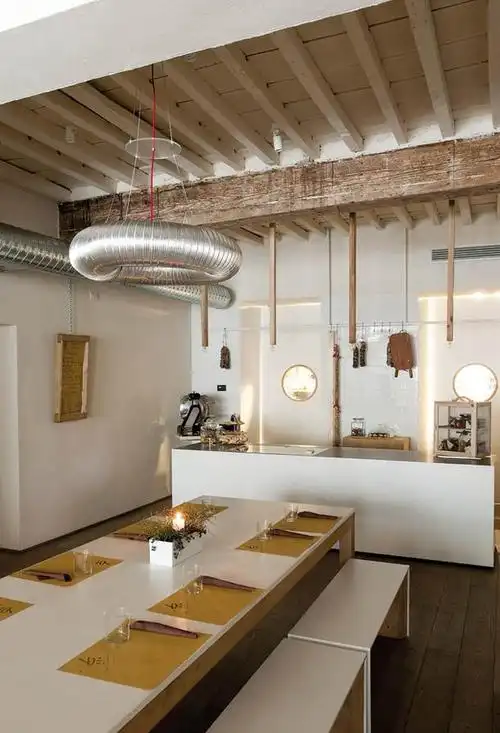 简约风格餐饮店餐台装修图片效果图