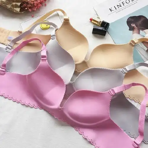 无痕内衣女聚拢性感无钢圈文胸少女小胸一片式胸罩厚薄调整型春夏