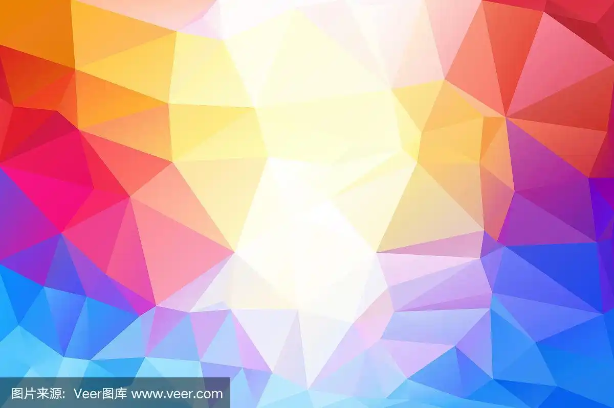 抽象,荧光色,背景,多色的,三角形