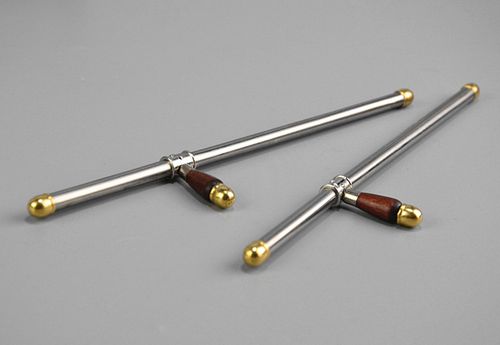 双拐中国古代兵器模型十八般兵器卜字钉子兵人玩具游戏