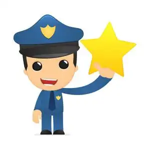 可爱的卡通警察照片