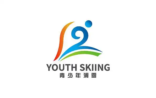 青少年滑雪logo设计