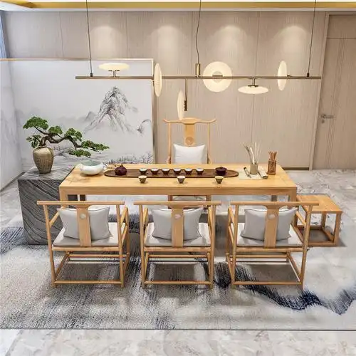 茶桌新中式简约洽谈办公室茶几茶台禅意现代茶室茶台