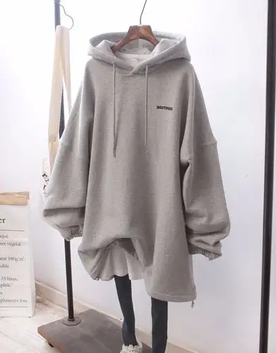 帽衫卫衣长款女