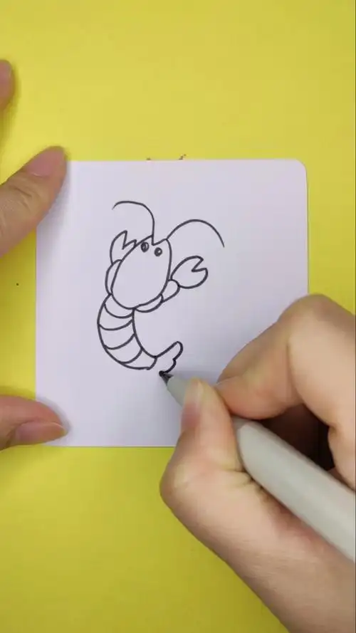 画画原来如此简单#你有多久没有吃小龙虾了?#简笔画#画画