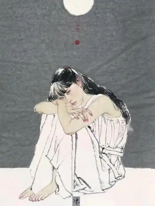 何家英老师笔下的女性优雅恬静纯净高洁