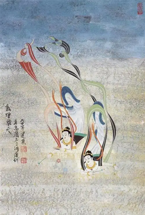 《莫高窟321窟之敦煌飞天》