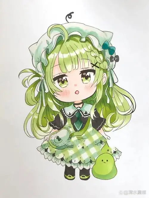 q版人物马克笔手绘临摹(线稿教程