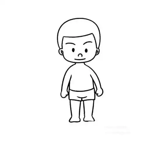小男孩儿童画人物简笔画