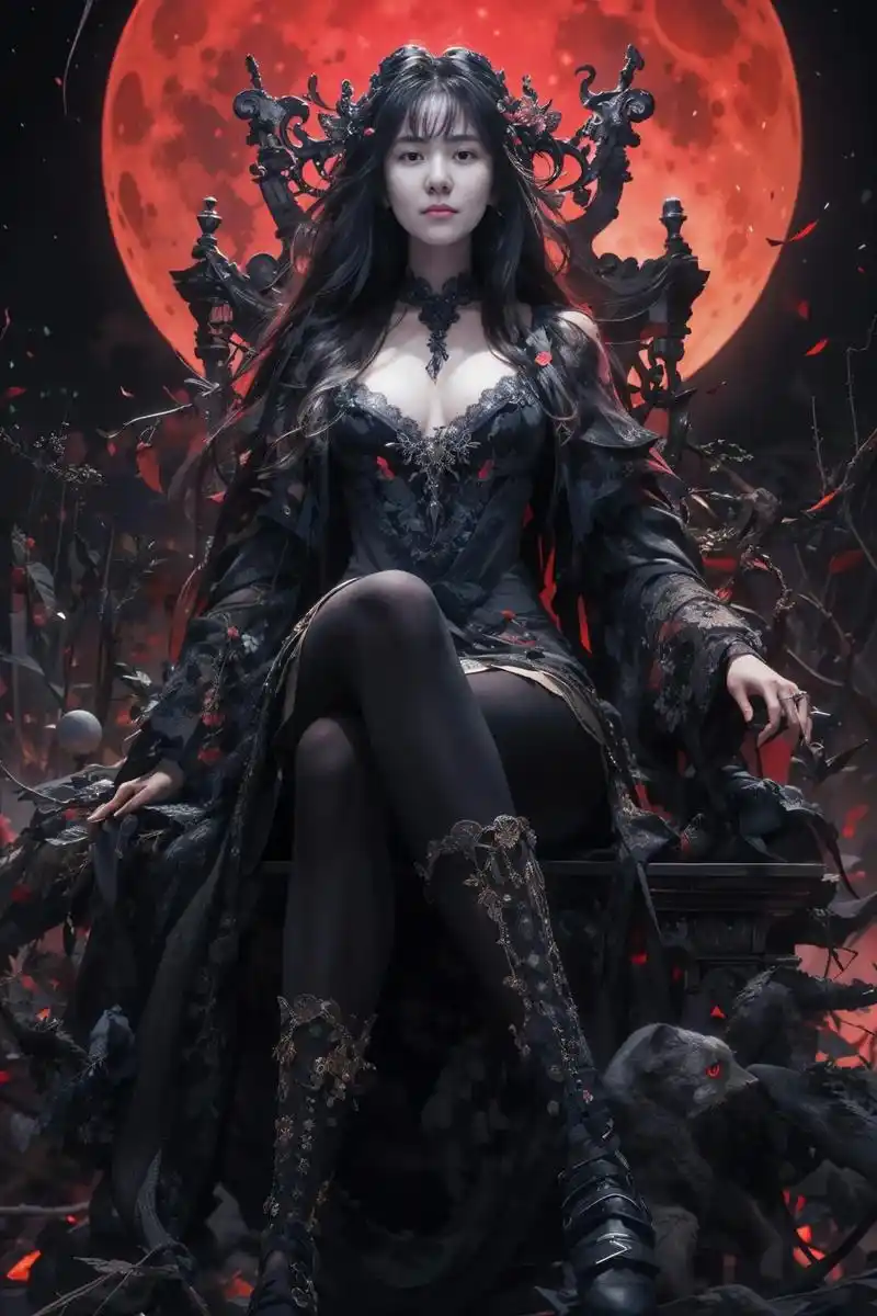 《天使恶魔》挥动着黑色的翅膀冷艳高贵,宛若沉睡魔咒的仙女女王 - 抖