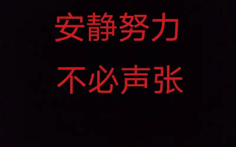 安静努力不必声张默默地变优秀吧建议收藏每天一遍