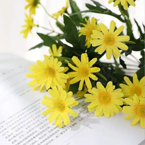 绿跃波斯菊仿真花束假花室内客厅餐桌装饰花田园小雏菊干花艺插花