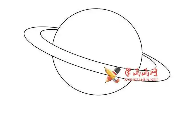 彩色火星的简笔画画法教程