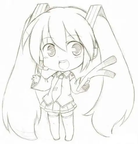 q版画女孩简笔画